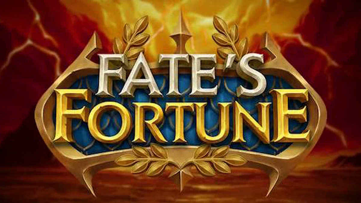 Interface do jogo Fate's Fortune com elementos místicos e rolos girando.